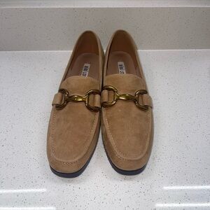Bibi Lou Camel Horse Bit Loafers Size 38 NIB